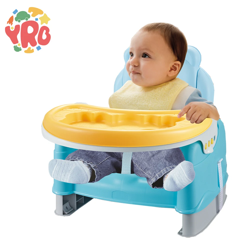 High Quality Plastic Booster Seat Kids Feeding Dining Chair Foldable Adjustable Baby Dining Chair