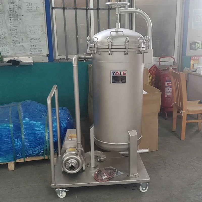 Food and beverage micro coconut oil water filtration ss304 bag filter housing