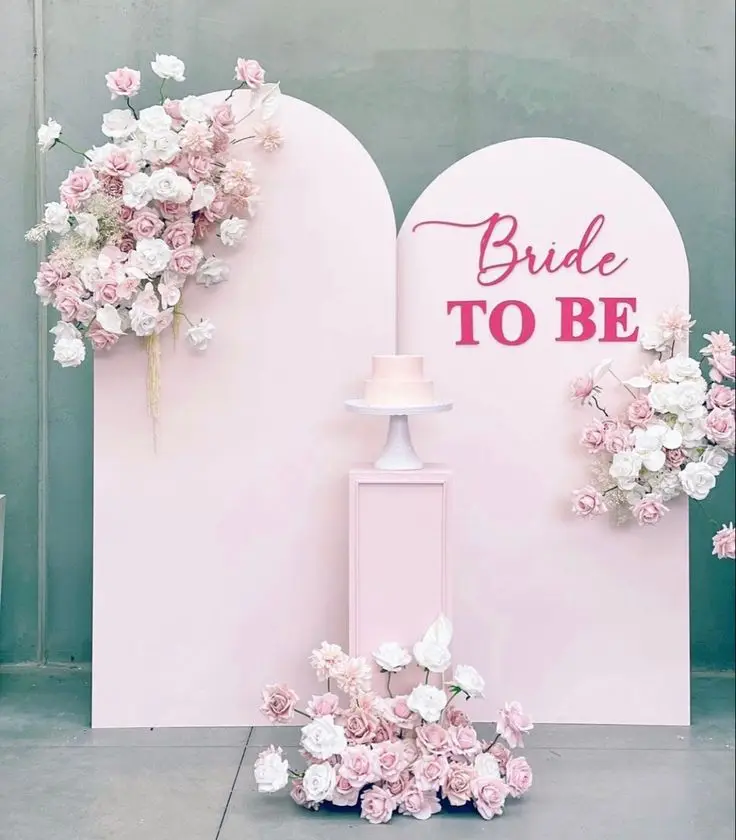 Custom Horn Floral Arch Artificial Flower Arch Wedding Decorative Props Cheap Door Shape White Acrylic Pvc Arch Backdrop Stand