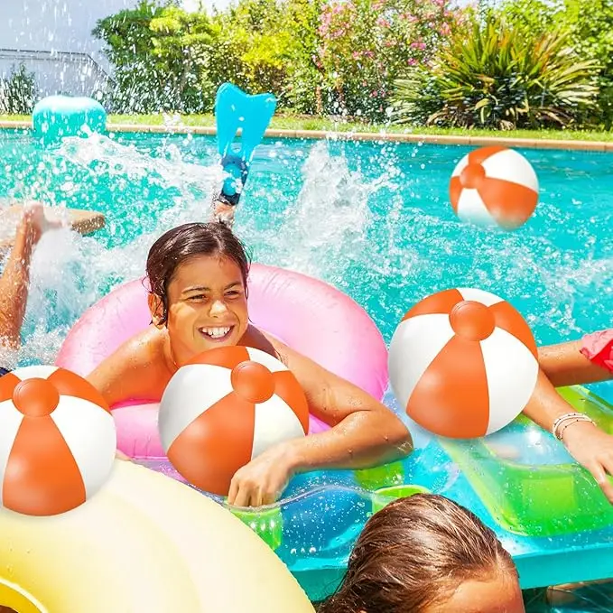 Inflatable Beach Ball 16 Inch Swimming Pool Balls Bouncy Pink Beach Ball Floating for Summer Beach, Pool Party Favor