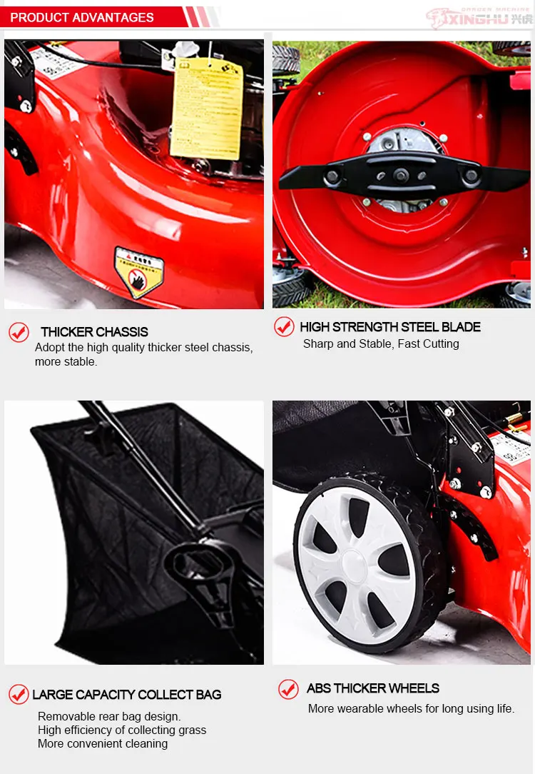 Hand push cheap price high quality garden machine  cut grass 21inch petrol lawn mower