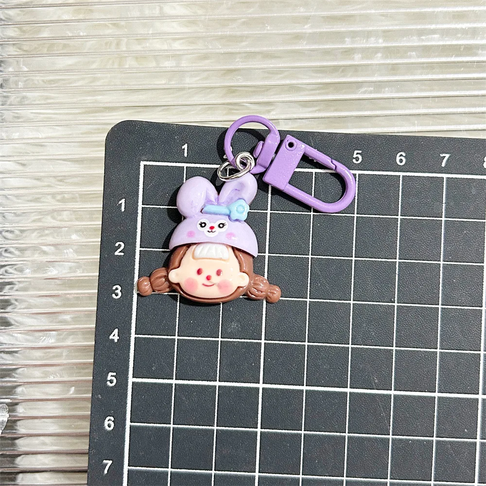 2024 new products Cartoon Sweet and Versatile Multi Girl Pendant Student School Bag Keychain Flower Bear Colorful Accessories