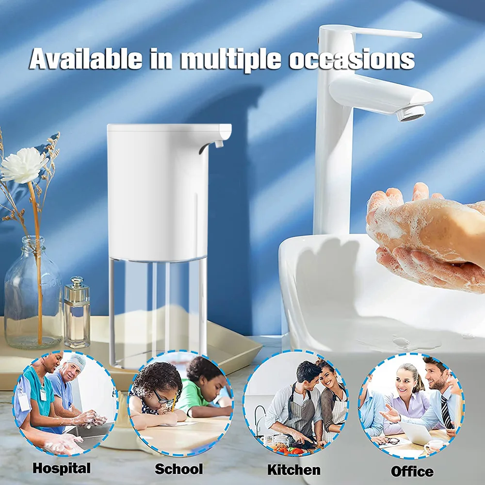 Home Desk Household Intelligent Sensor Foam Sanitizer Liquid Hand Auto Foaming Infrared Hotel Countertop Bathroom Soap Dispenser