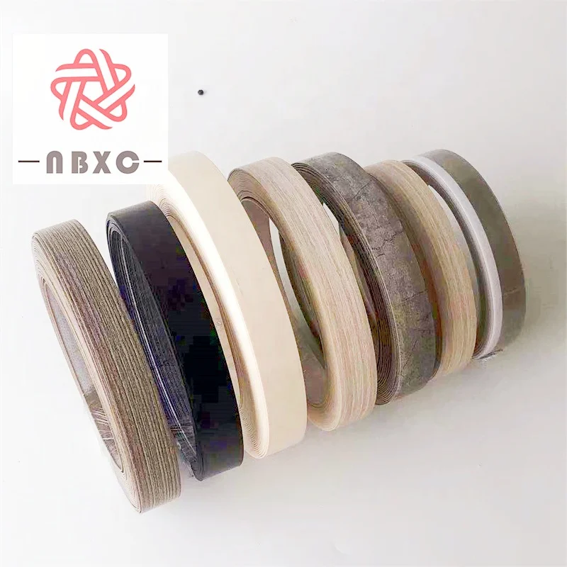 tapa canto Wooden finish edge banding/Pre-glued/ PVC edge banding tape for furniture board kitchen