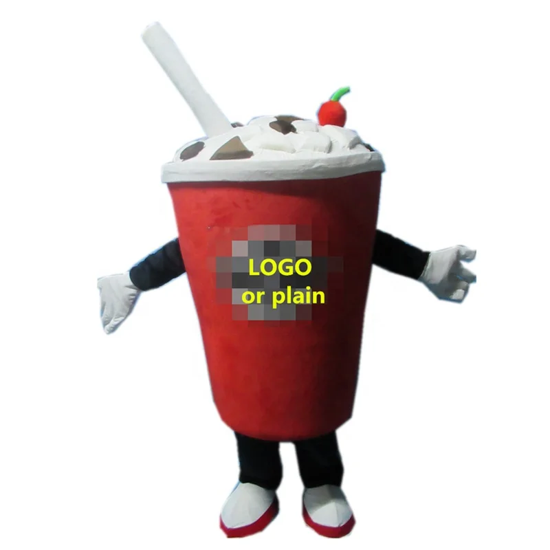 Качественный персонализированный костюм-талисман для взрослых в виде чашки молочного коктейля для рекламы/Вечеринки/мероприятия, легкий костюм-талисман для молочного коктейля
