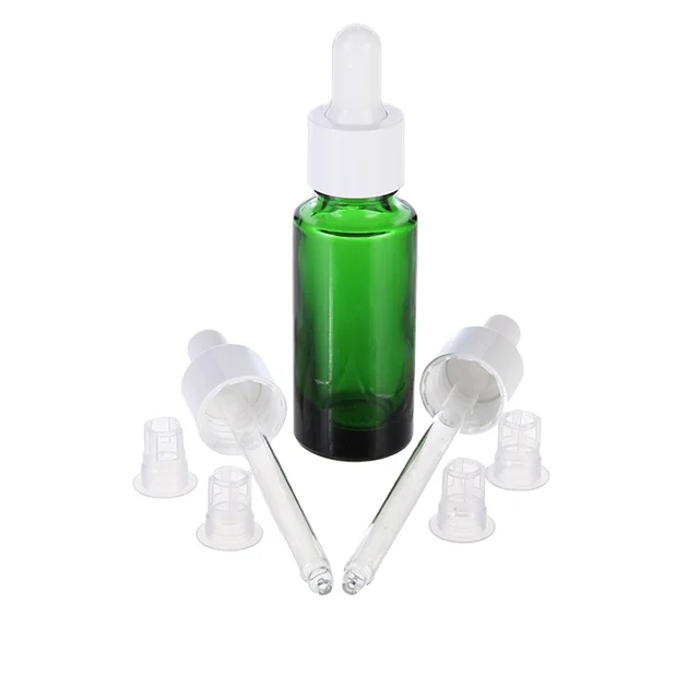 green glass dropper bottle mouth 18mm