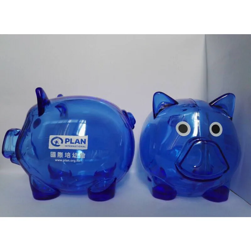 Chinese promotional items Cheap acrylic piggy bank for sale Customization logo Money box
