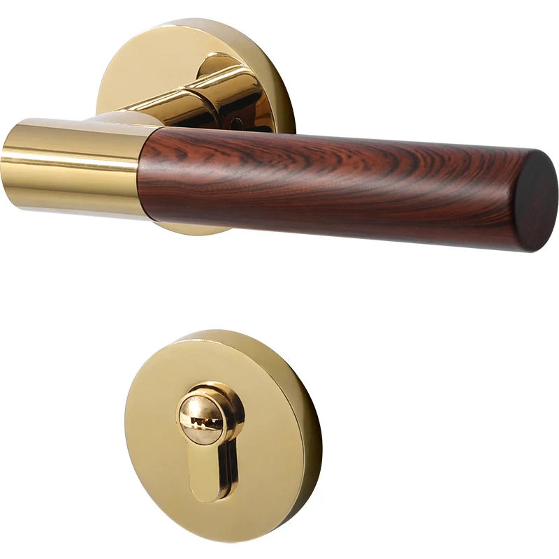 Fancy Interior Zinc Alloy Door Handles Manufacturer Privacy Wooden Magnetic Door Lock High End New Zealand Style Bedroom Door Ha