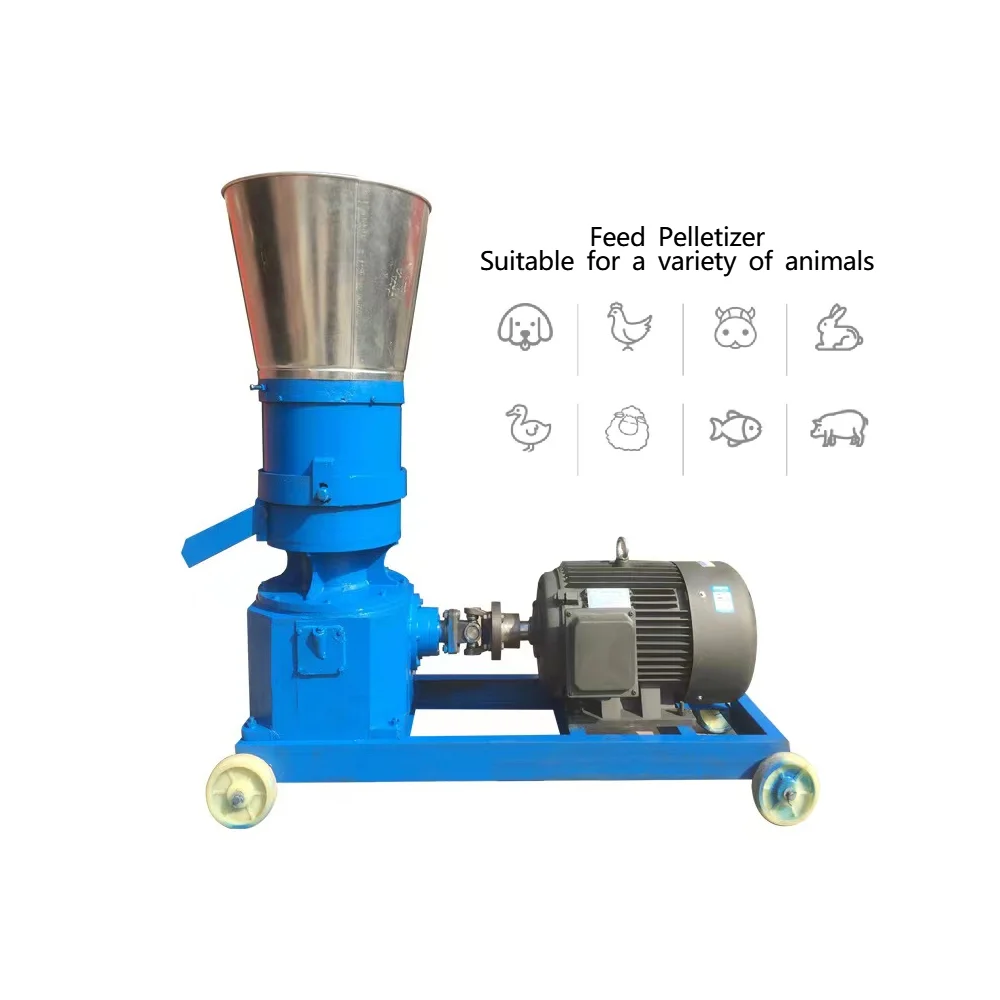 Feed Pelletizer Many Particle Sizes Fish Poultry Animal Food Pellet Processing Chicken Feed Making Machine