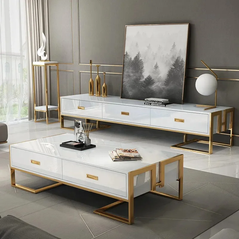 Modern TV Stands Media Console Living Room Furniture Coffee Table with TV Stand