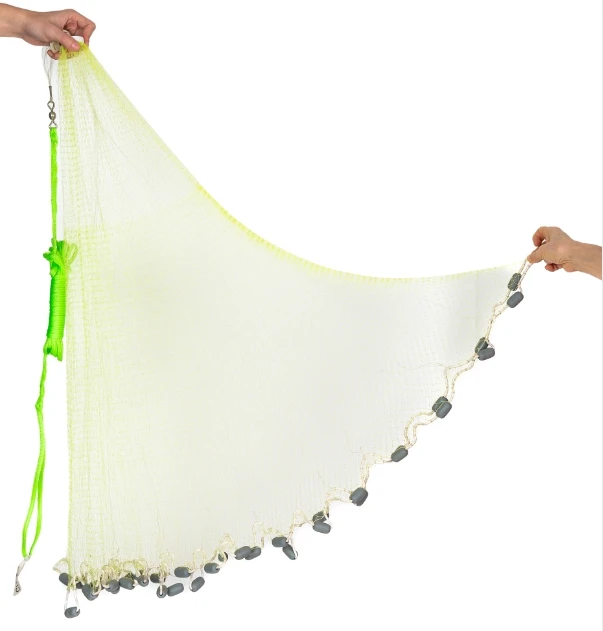 Nylon Fishing Gill Nets, with Floater and Sinker, Double Knots , Depthway,  Three Layers  Multifilament Drag Gill Fish Net