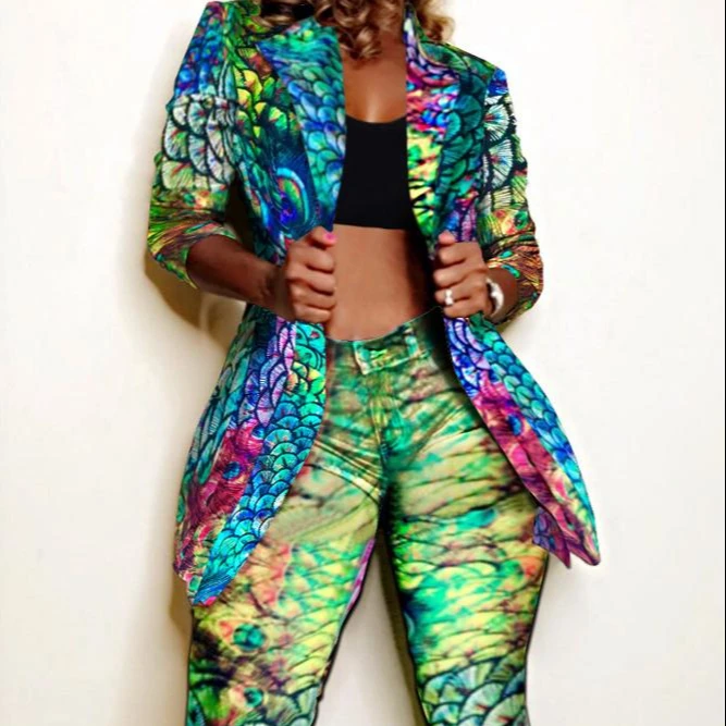 Женский модный костюм, комплект с брюками, комплект из 2 предметов, куртки и верхняя одежда, кофта для детей возрастом с завышенной талией, штаны комплект одежды для сна, комплекты