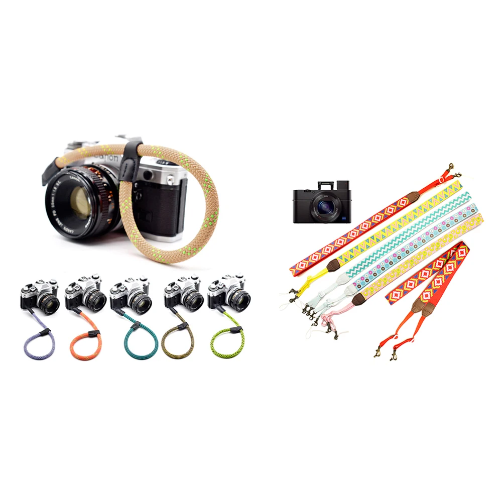 for Custom Printed Logo Quick Release Hand Lanyard Adjustable Shoulder Nylon Round Wrist Wristlet Neck Rope Camera Strap