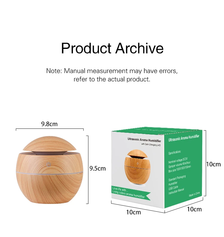 Hot sale Essential Mist Wooden Ultrasonic Oil Diffuser Portable Humidifier home appliances Air Diffuser humidifiier
