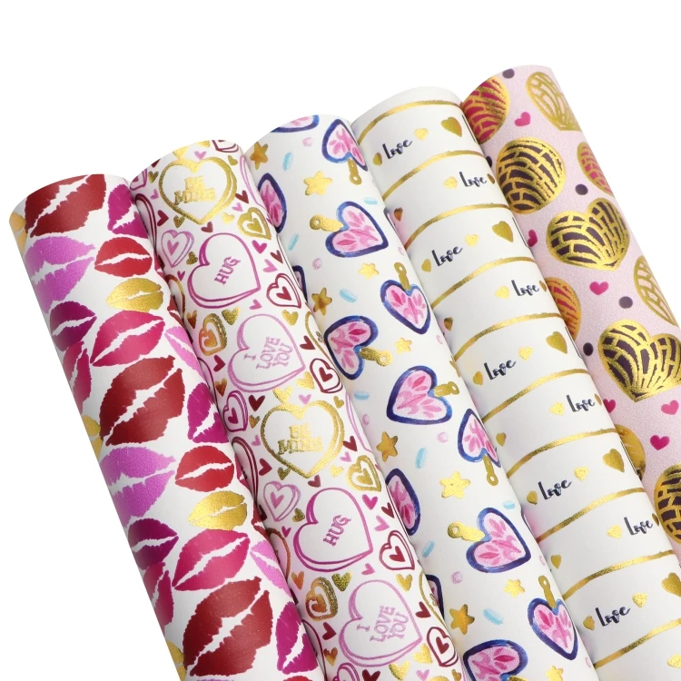 20x33 см День Святого Валентина губы сердце любовь печать золотой фольги гладкая текстура из искусственной кожи лист синтетический кожзаменитель для поделок