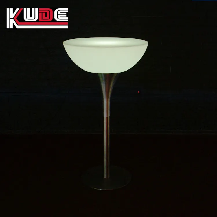 Portable Steel Leg Support Feet Waterproof led bar furniture bar table Led cocktail table for party
