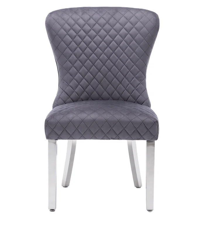 Luxury dinning room chair set for furniture Metal stainless steel leg  restaurant dining chair