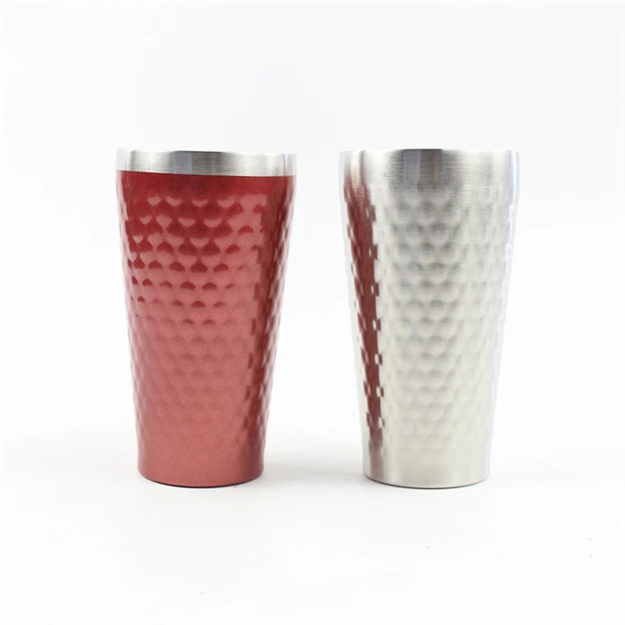 
Double Layer Fish Scale Pattern Office Home 304 Stainless Steel Coffee Cup Without Cover 
