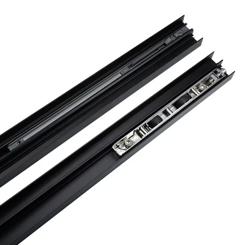 Solid Wooden Sliding Style Invisible Slide Accessories Hardware Doors System Profile Tracks Modern Ghost Door