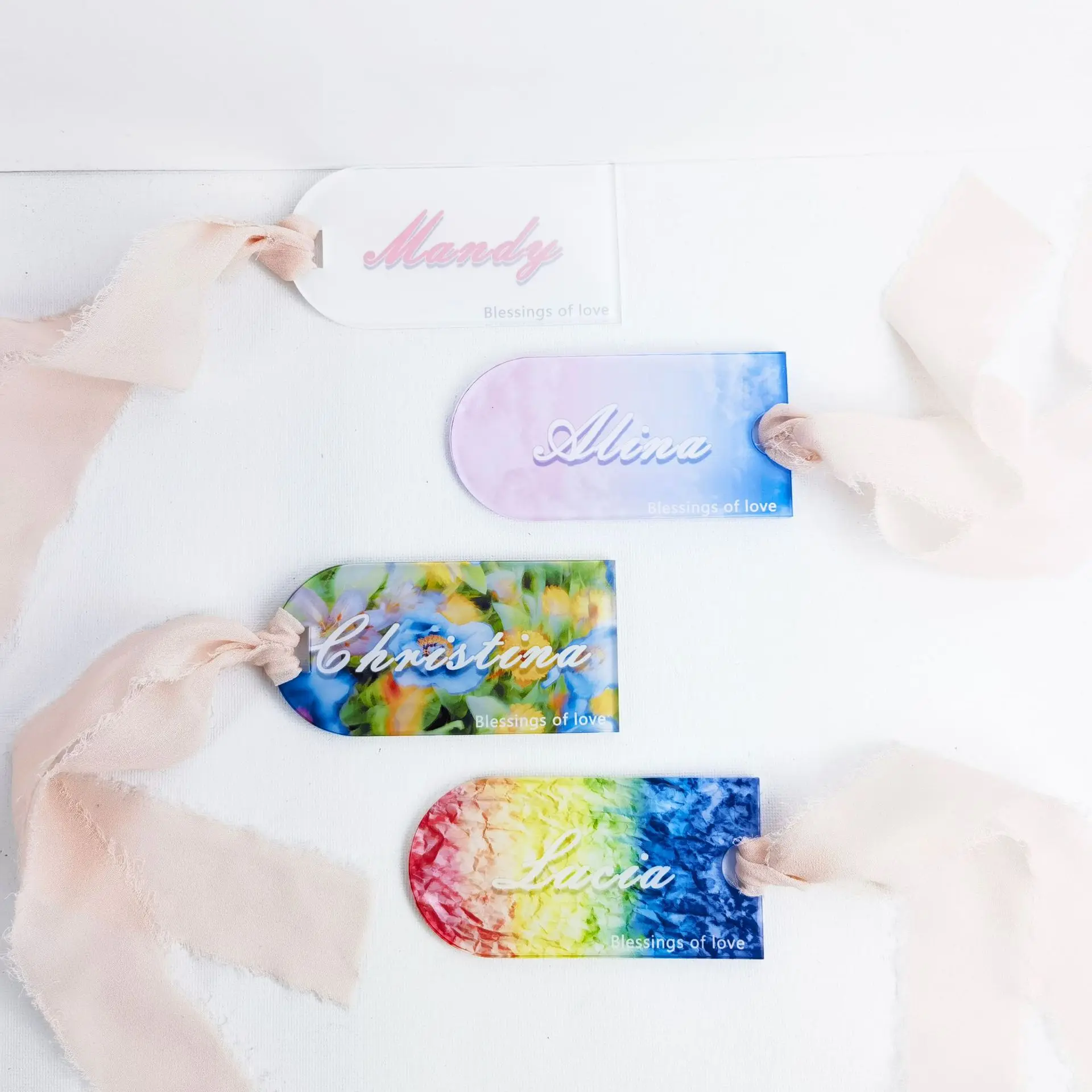 Sublimation Blank Acrylic Wedding Seating Tag Invitation Tag Bookmark Tag For Christmas/Wedding/New Year