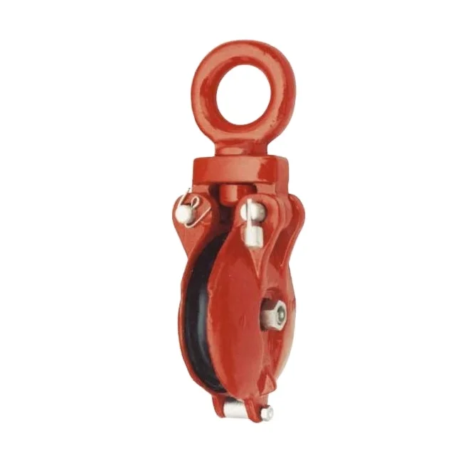 YBO TYPE ORANGE SNATCH BLOCK WITH SINGLE WHEEL
