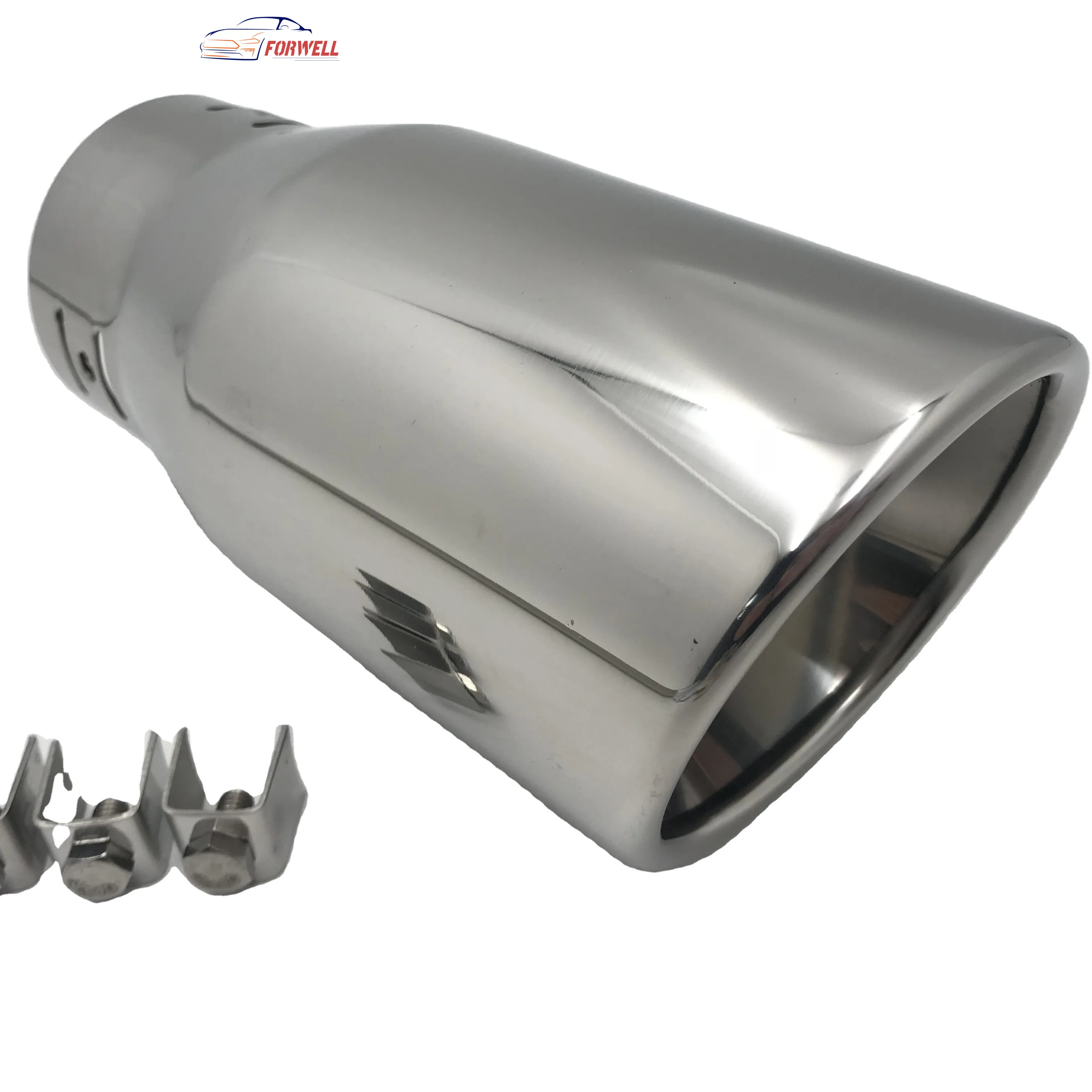 
Car exhaust mufflers stainless steel tipe primary colour slant cut hemming edge High performance car muffler race m 