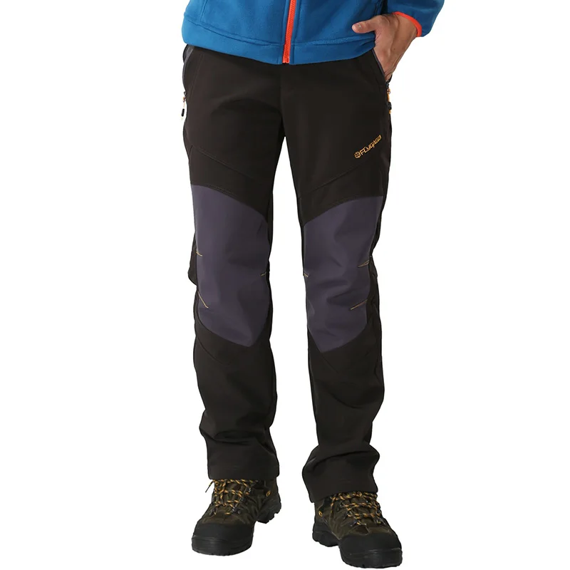 Flygaga Outdoor Four Side Elastic Compound Pile Soft Shell Camping Pants Combat Hiking Trousers for Men Harem Pants Casual S-XXL