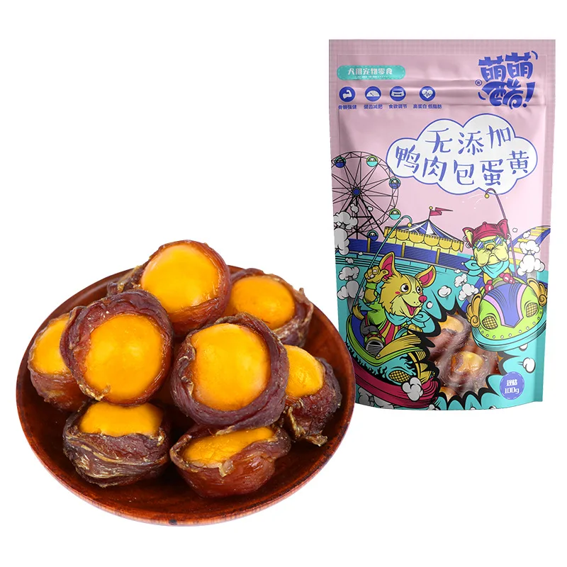 Additive-free duck and egg yolk dog treats hair and bright hair remove tears dog food