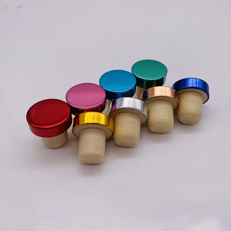 Good Quality Custom Wooden Bottle Cap Oil Stopper Polymer Cap Wine Cork Cap Factory Direct Sale