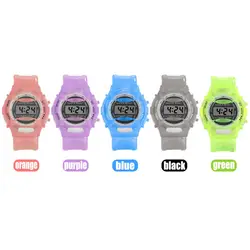 Children Digital Watches Candy Wrist Watch Electronic Meter LCD Wristwatch
