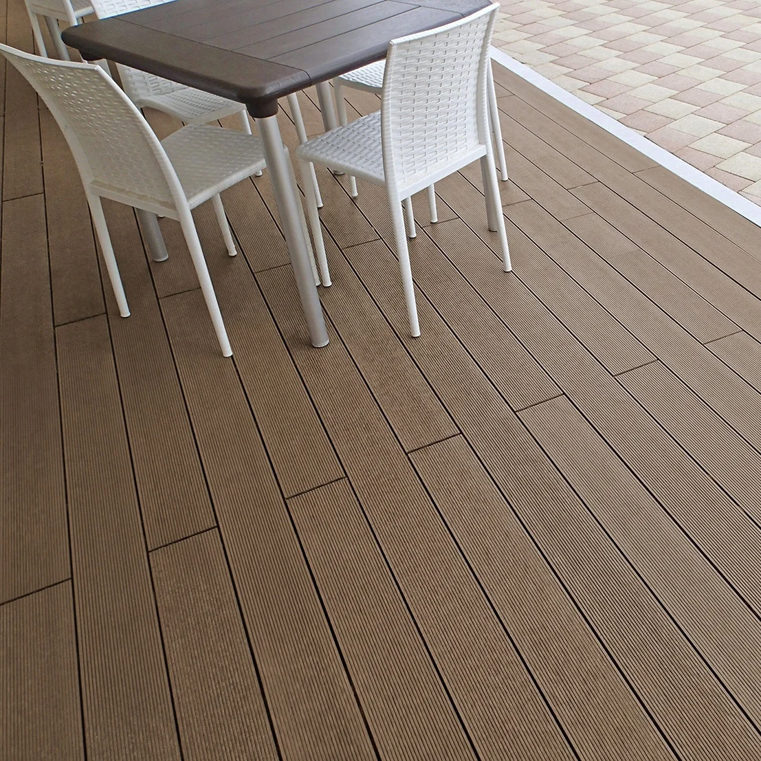 XF-A010 145*25 mm Waterproof WPC Decking Outdoor Solid Wood Flooring