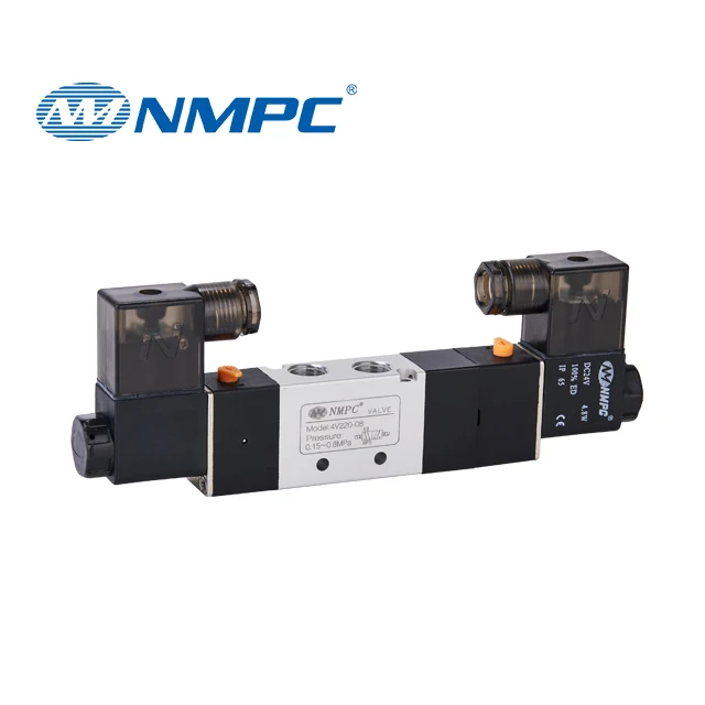 Air Control Valve G1/8' NPT 3 Position 5 way Pneumatic Solenoid Valve 4V430C-15 4V430E-15 4V430P-15