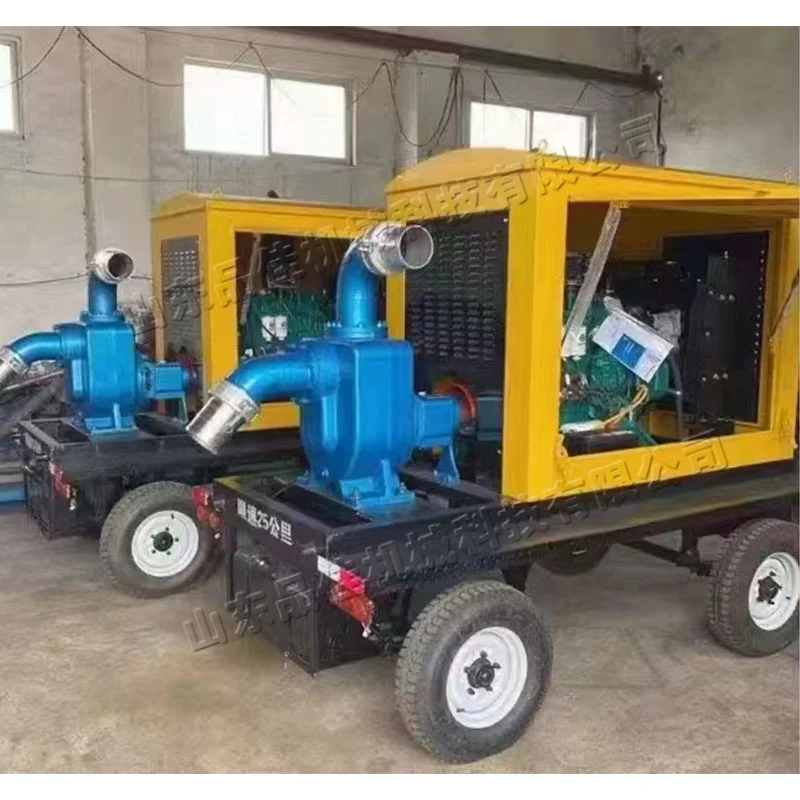 Promotion of small self-priming sewage pumps Mobile flood control and drainage suction pumps High head emergency diesel pumps