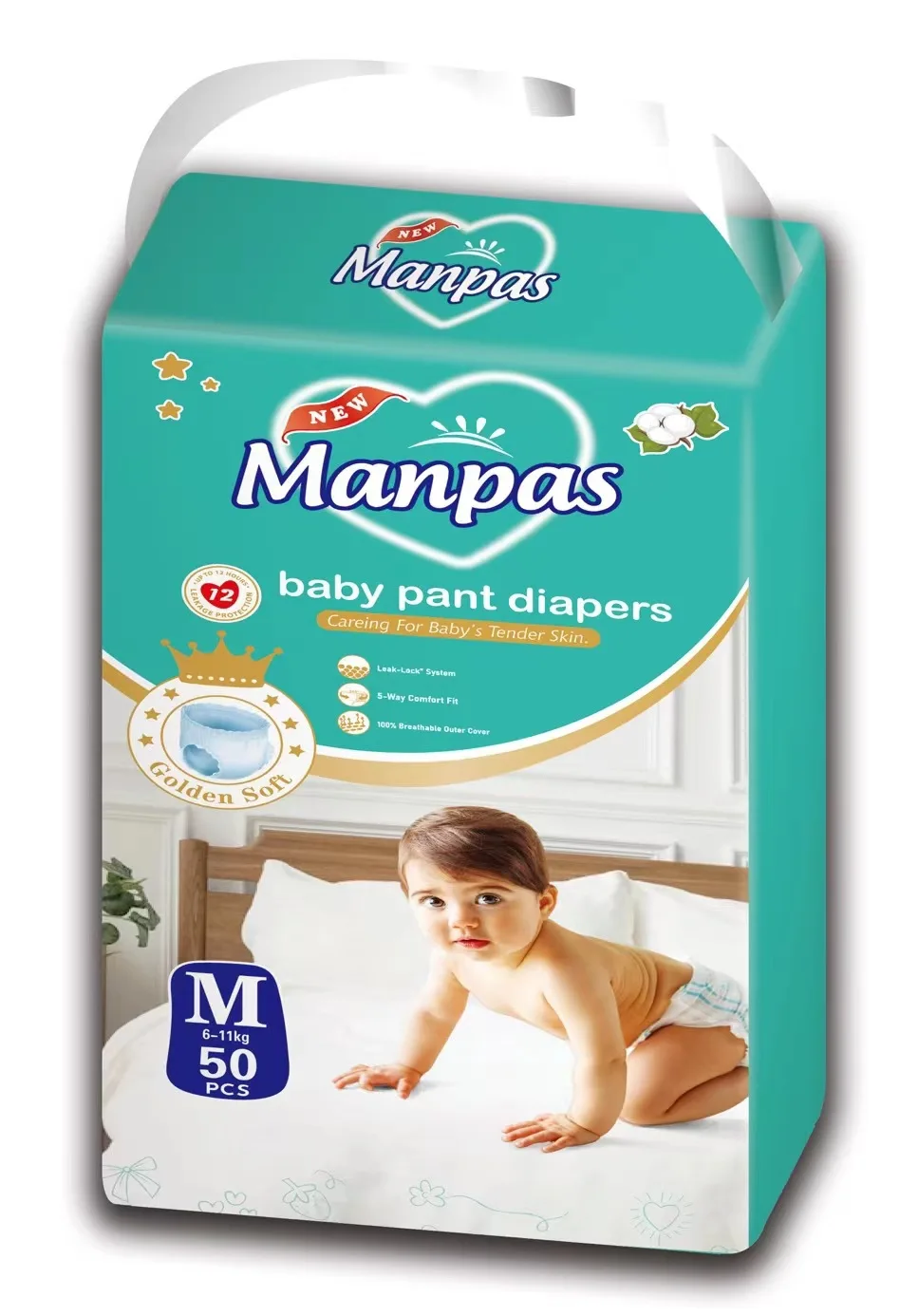 Fujian Factory Suppliers Private Label Turkey Bulk Baby Training Pants Diapers  XXL Hydrophilic Baby Pants Diaper  for Sale