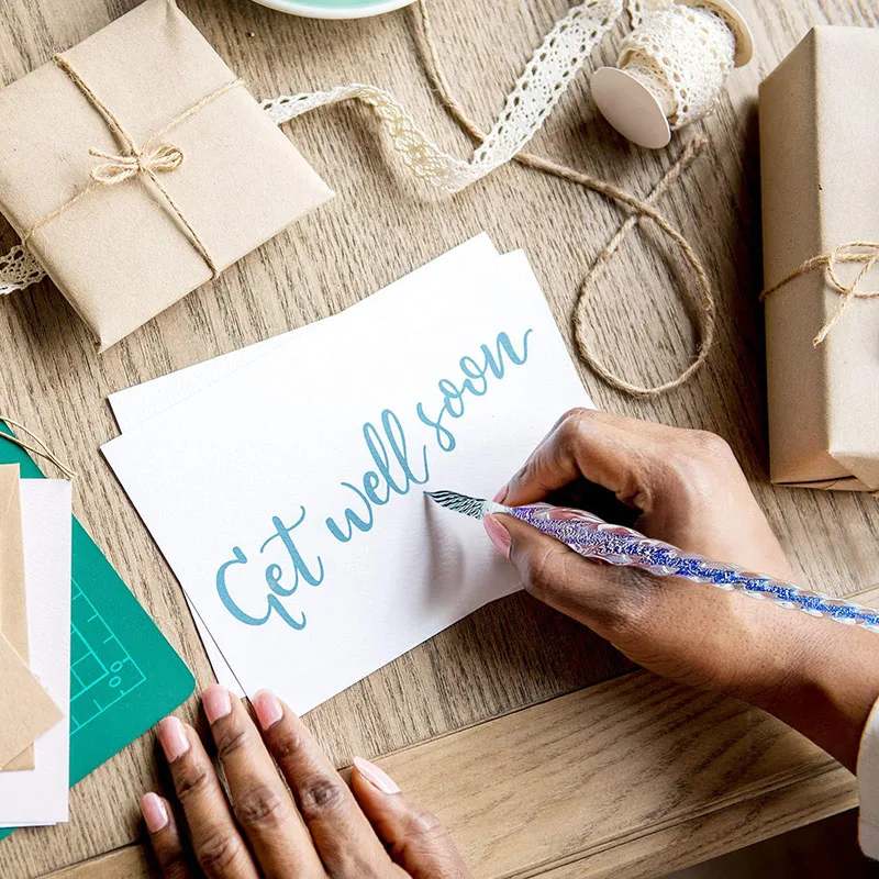 Meihui Art 13pcs Glass Dip Pen Crystal Pen Retro Carving Glass Pen for Signatures Gift Cards Writing Calligraphy