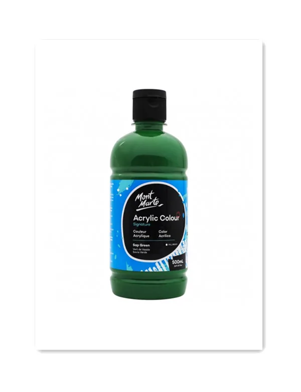 Mont Marte Studio Acrylic 500ml bottle - Sap Green