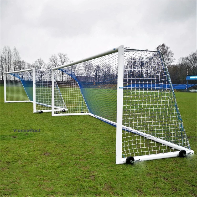 Professional full size portable aluminum soccer goals football goal gate with wheels LYM-732A