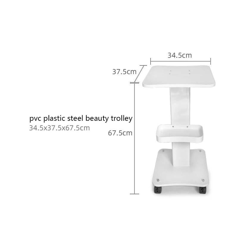 4 Wheels Movable Stand Desktop Trolley Cart Holder Rolling Trolley For Beauty Salon Spa Hydro Face Machine