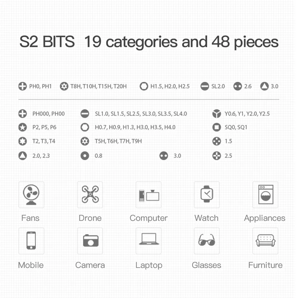 51 in 1 Electric Screwdriver Set Power Tool Kit Rechargeable Wireless Cordless Magnetic Bits for Repair Home Household