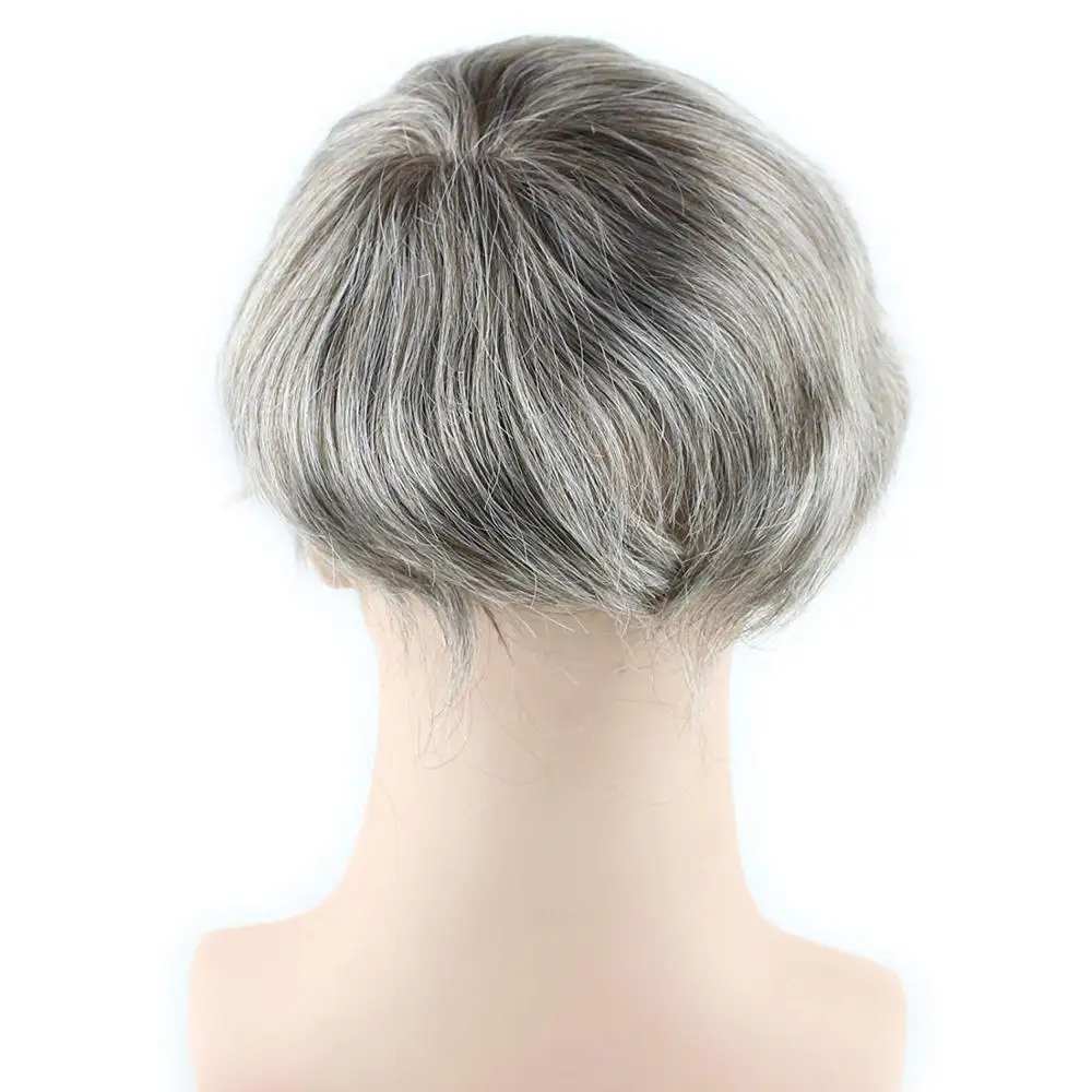 Парик для мужчин 10 7 дюймов мужской парик из человеческих волос система замены волос из тонкой кожи монофиламентная сетчатая основа № 2 (#6)