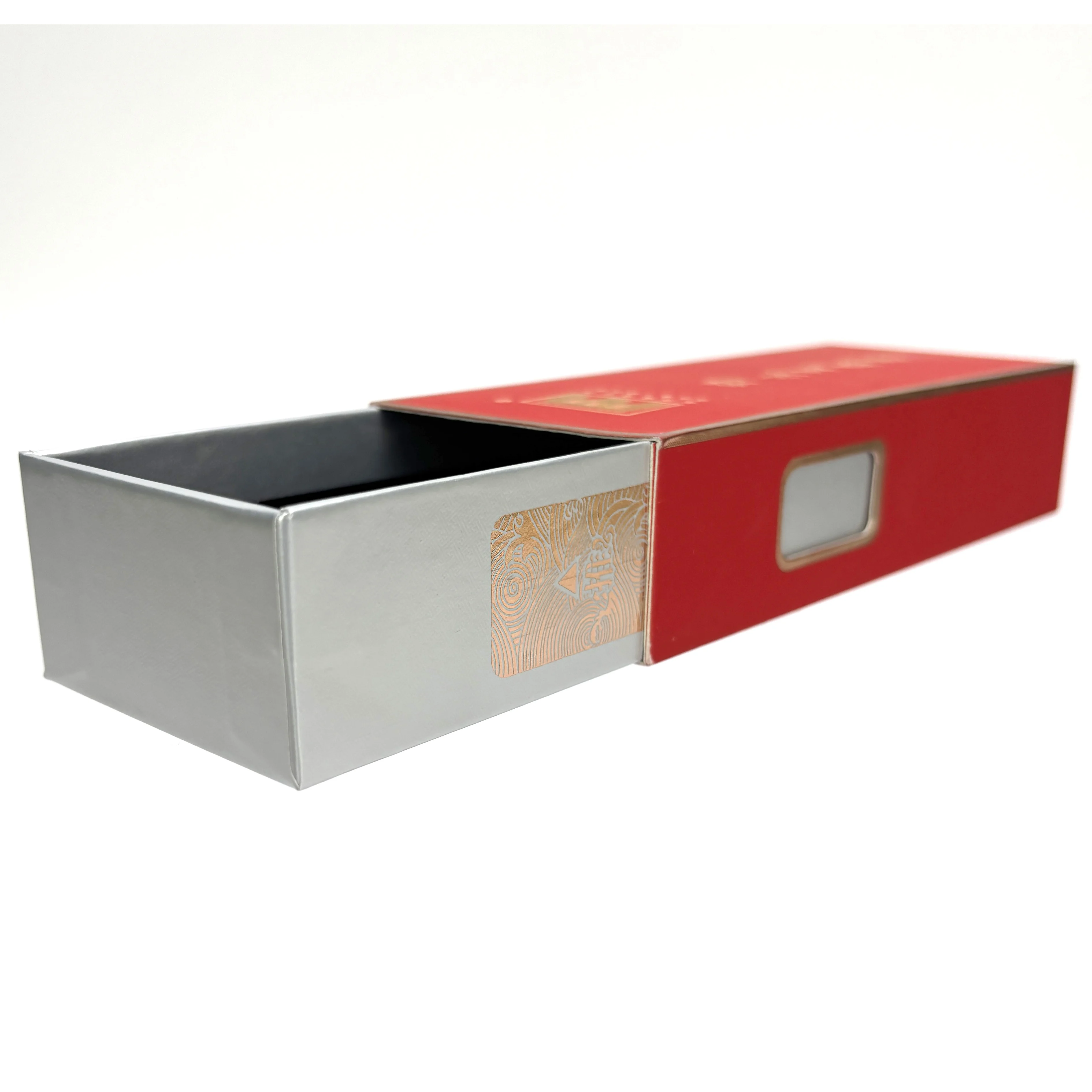 Low MOQ Custom Printed Gold Foil Luxury Packaging Drawer Box Matchbox for Chocolate Tea Ball