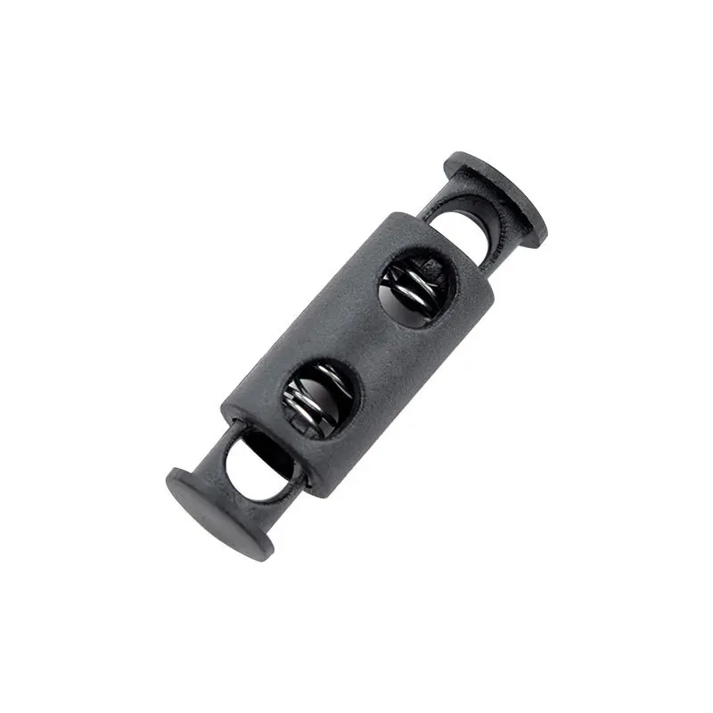 Hot Sale Custom Black Garment Accessories Spring Ending Toggle Lock Clip Sportswear Plastic Cord Toggle Stopper For Rope