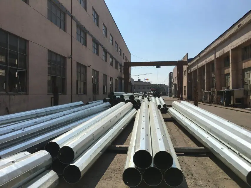 220kv Galvanized Power Transmission Electric Steel Tubular Tower Pole