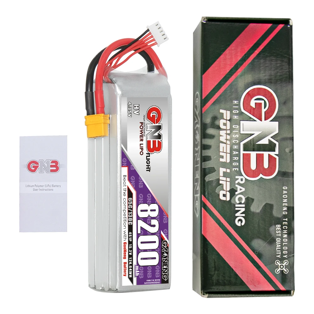 GNB GAONENG LiHV 8200 мАч 4S 15 2 В 65C 130C XT60 RC LiPo батарея гоночный автомобиль Дрон лодка FPV UAV DIY модели высокого напряжения