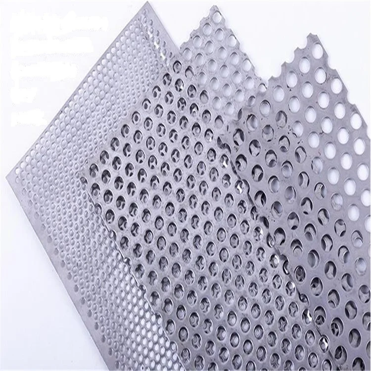 Aluminum /Stainless Steel 304 316 Micron Decorative Round Hole Perforated Metal Sheet  Punched Metal Mesh Plate