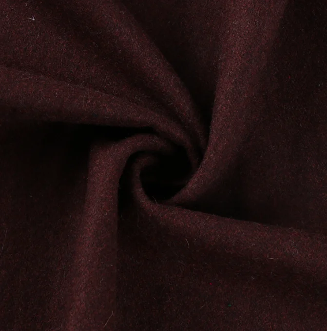 IN STOCK BLACK COLOR 50%W 50%T Melton fabric 700g/m Suitable for overcoats, jackets, windbreakers, winter clothing
