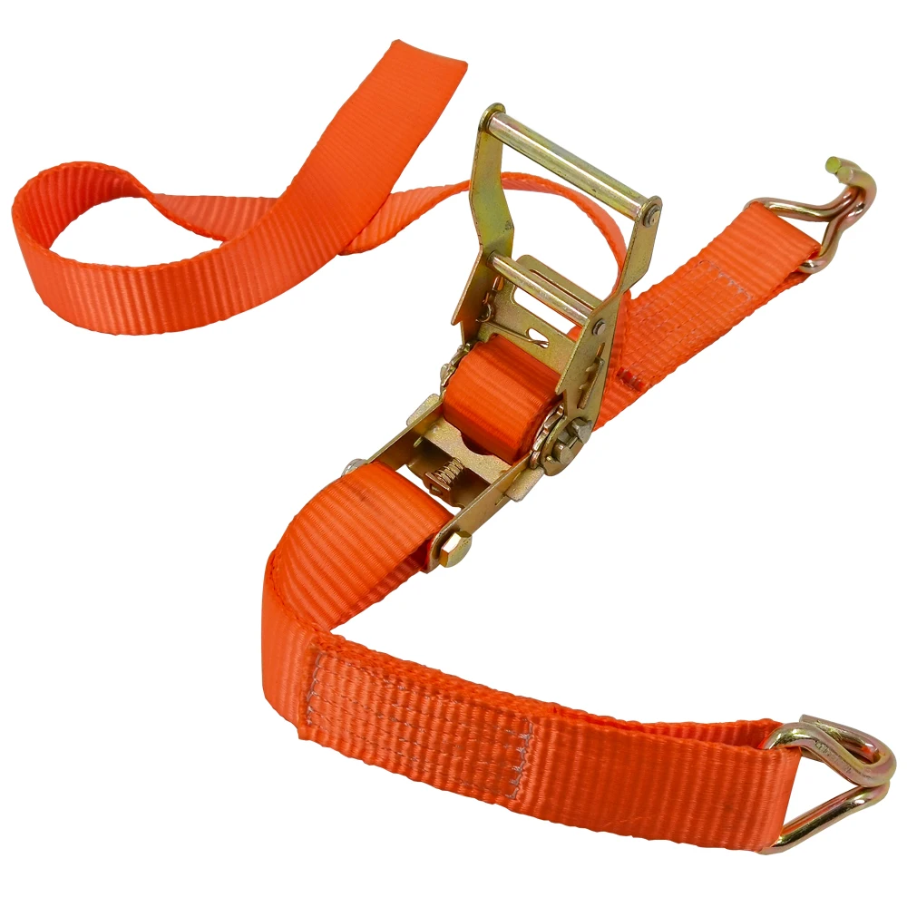 38mm Polyester Double-j Hook Truck Ratchet Cargo Claw Strap Lashing Strap