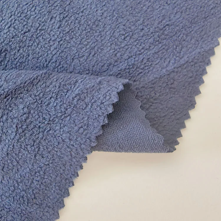 100% Polyester Micro Polar Fleece One Sided Brush Antipilling Fleece Fabric For Garment