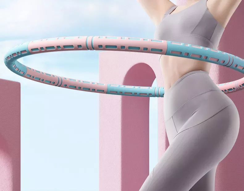 Hot Sale Stainless Steel Two-color Foam Hula Ring Removable Fitness Hoop Ring Circle