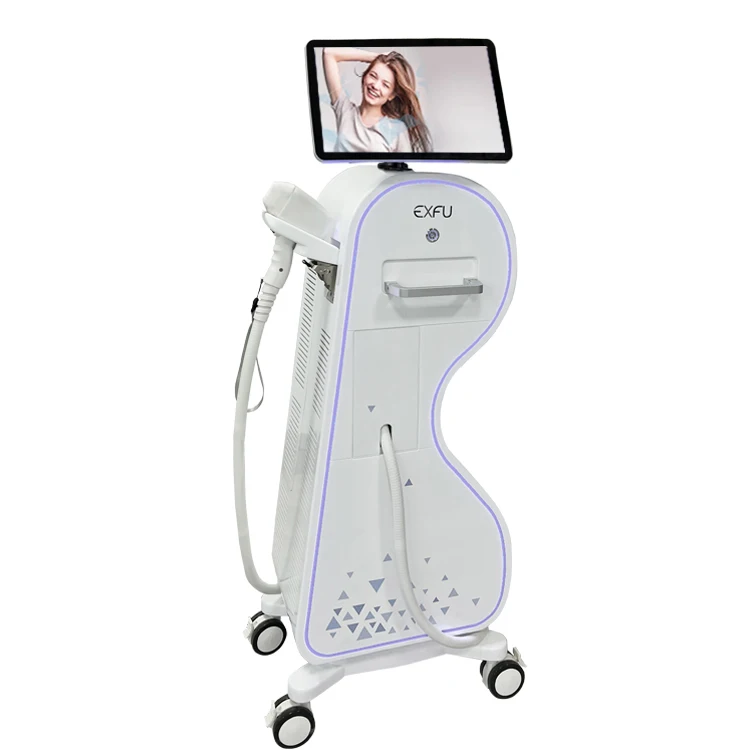 2024 High Quality 3 Wavelength 755 808 1064nm  Diode Laser Hair Removal Machine 1200w 1800w with Compressor Cooling System